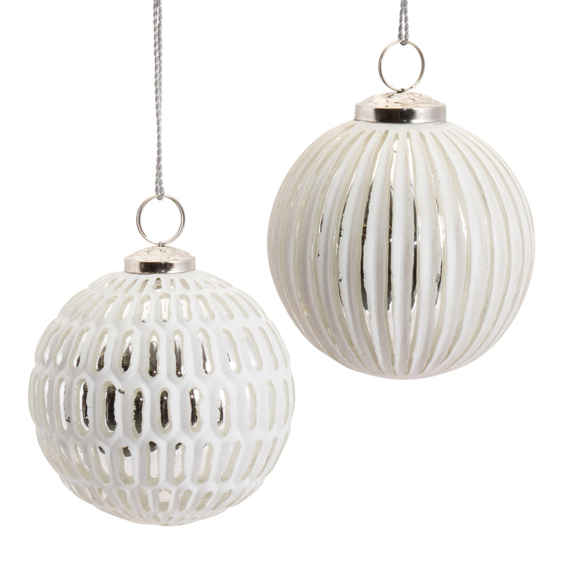 Frosted Glass Ornament Set of 6