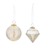 Crackle Glass Ornament Set of 6