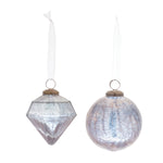 Crackle Glass Ornament Set of 6