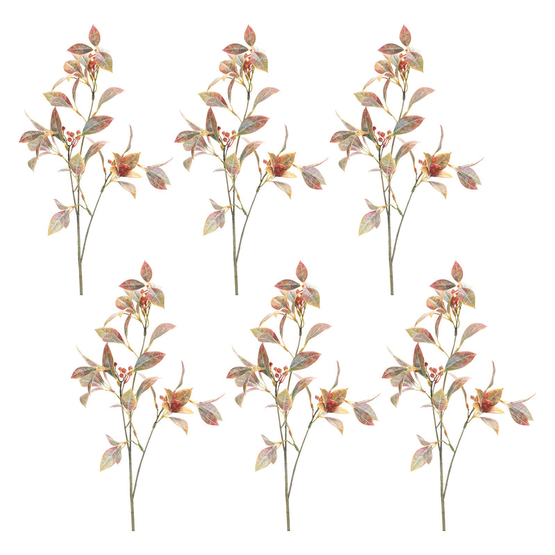 Harvest Leaf Spray Faux Plant Stem Set of 6