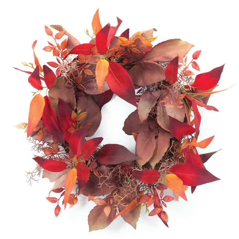 Mixed Fall Foliage Wreath