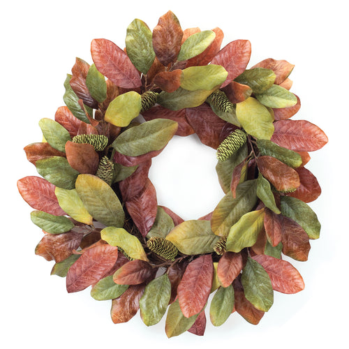 Fall Magnolia Leaf Wreath