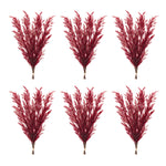 Burgandy Plume Bundle Faux Plant Stem Set of 6