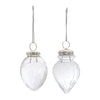 Etched Glass Teardrop Ornament Set of 6