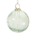 Etched Glass Ball Ornament Set of 6