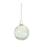 Etched Glass Ball Ornament Set of 6