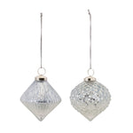 Textured Mercury Glass Ornament Set of 6