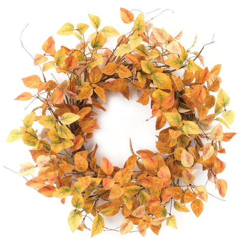 Mixed Fall Foliage Wreath