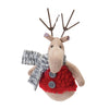 Plush Deer with Sweater Ornament Set of 12