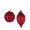 Sequined Glass Ornament Set of 4