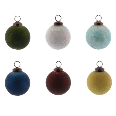 Frosted Glass Ornament Set of 6