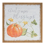 Autumn Blessing Pumpkin Sign Set of 2