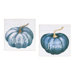 Pumpkin Sentiment Sign Set of 4