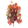 Mixed Fall Foliage Leaf Faux Plant Stem Set of 2