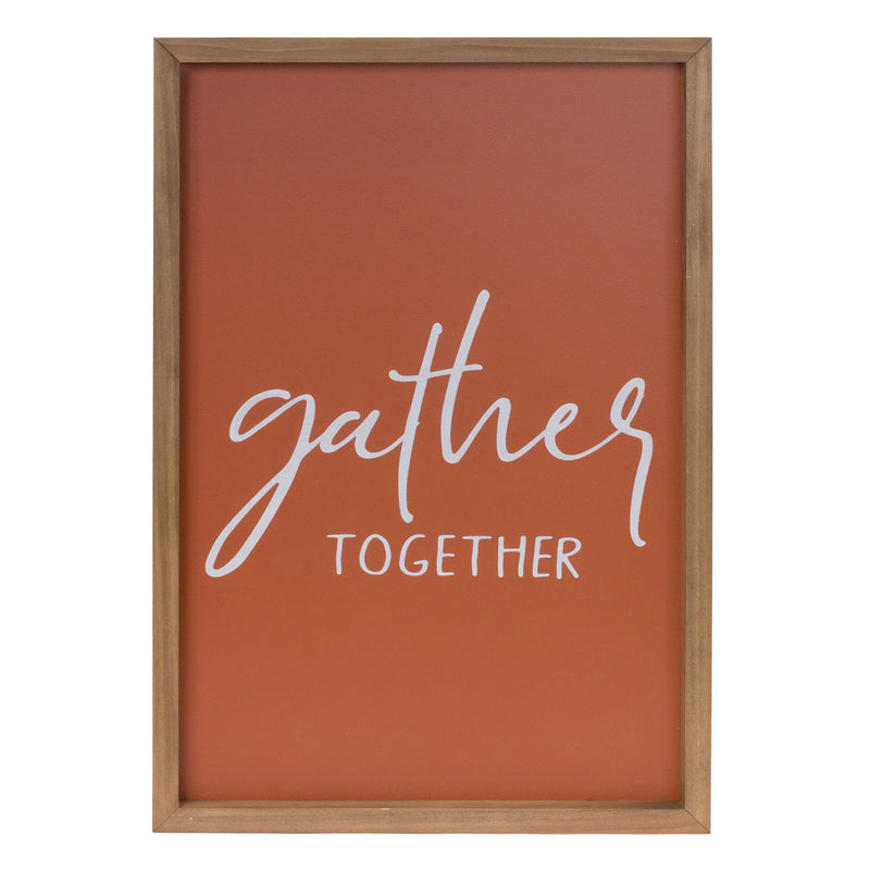 Gather and Thankful Sentiment Sign Set of 2