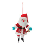 Plush Santa Ornament Set of 12