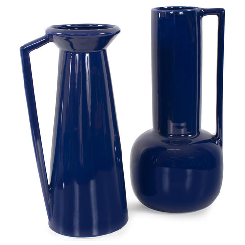 Bella Sapphire Blue Ceramic Pitcher