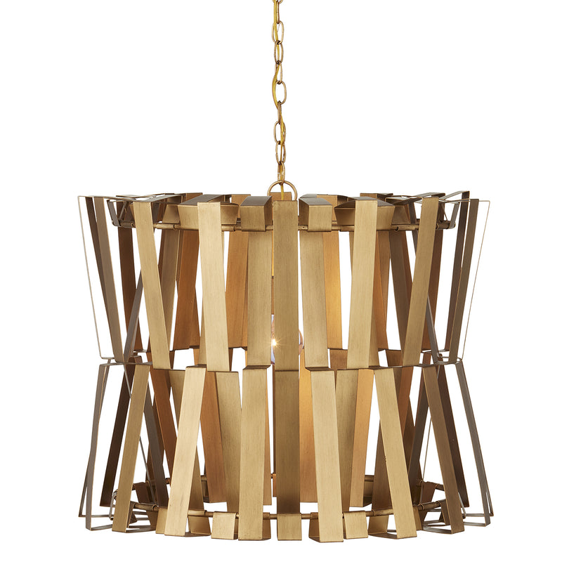 Currey & Co Chaconne Brass Chandelier