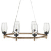 Currey & Co Hightider Glass Oval Chandelier