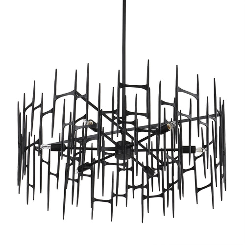 Currey & Co Attingham Black Chandelier