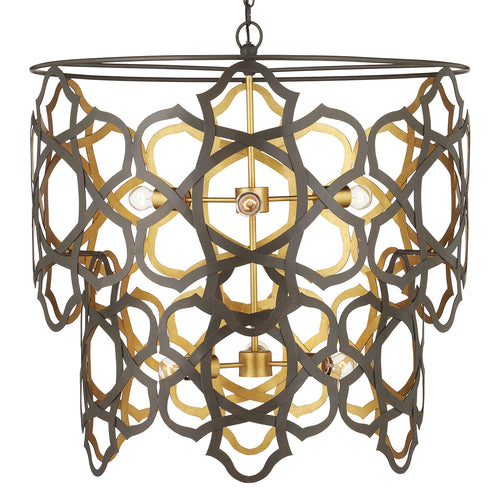 Currey & Co Mauresque Bronze/Gold Medium Chandelier