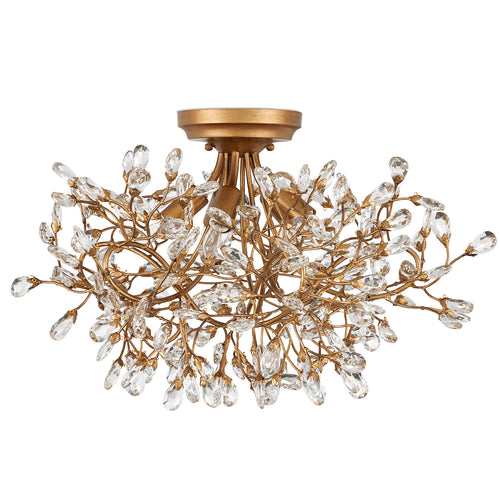 Currey & Co Crystal Bud Semi-Flush Mount