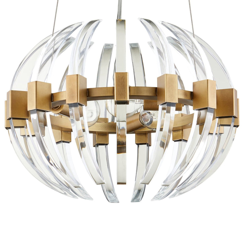 Currey & Co Coquette Small Brass Chandelier