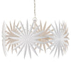 Currey & Co Bismarkia White Chandelier