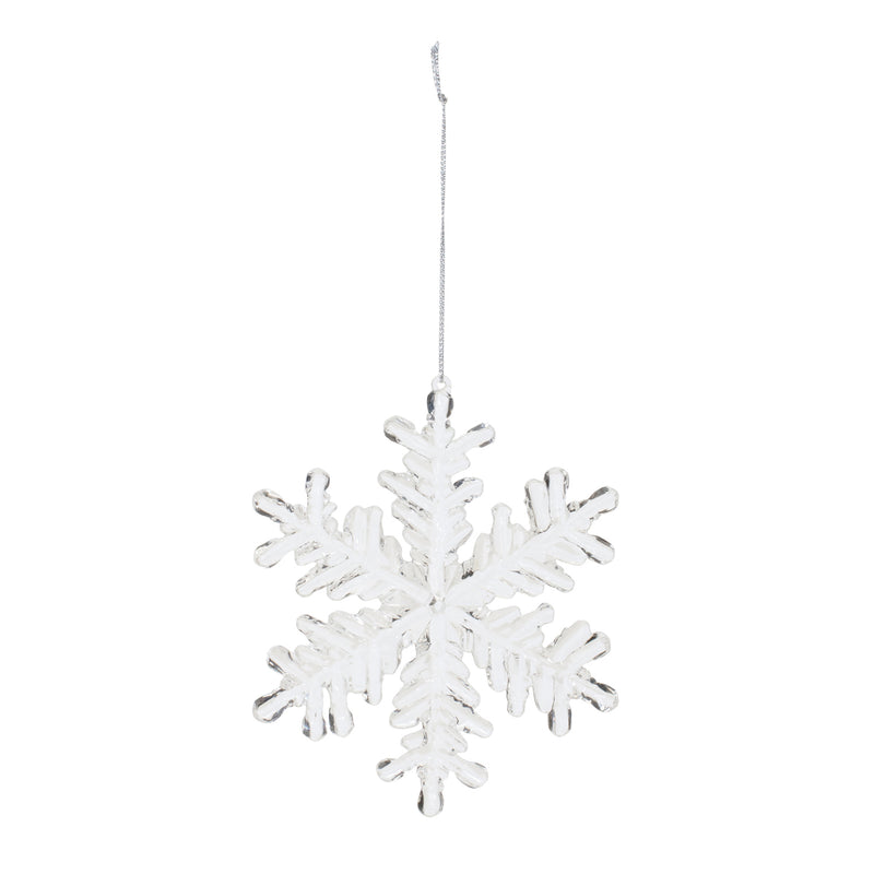 Clear Acrylic Snowflake Oranment Set of 12