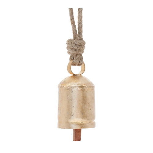 Gold Metal Bell Ornament Set of 6