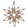 Bronze Jeweled Snowflake Ornament Set of 4