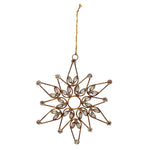 Bronze Jeweled Snowflake Ornament Set of 4