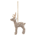 Felt Wool Deer Ornament Set of 6