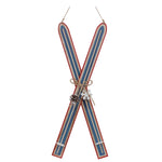 Wood Ski Ornament Set of 2