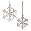 Rustic Metal Snowflake Ornament Set of 12