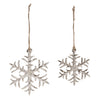 Rustic Metal Snowflake Ornament Set of 12