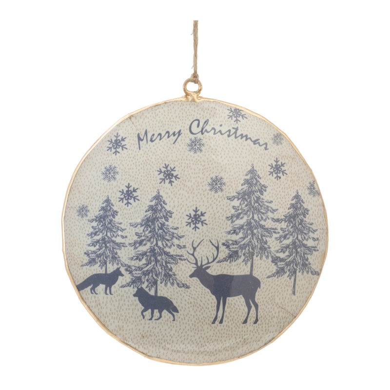 Woodland Animal Merry Christmas Ornament Set of 6