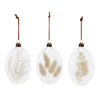 Dried Floral Glass Ornament Set of 12