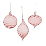 Swirled Glass Ornament Set of 6