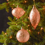 Crackled Swirl Glass Ornament Set of 6