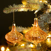 Amber Glass Onion Ornament Set of 6