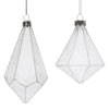 Frosted Glass Drop Ornament Set of 6