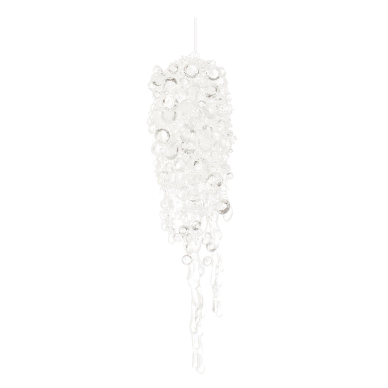 Glittered Icicle Drop Ornament Set of 12