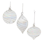 Swirled Glass Ornament Set of 6