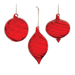 Swirled Glass Ornament Set of 6