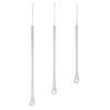 Clear Beaded Glass Icicle Drop Ornament Set of 6