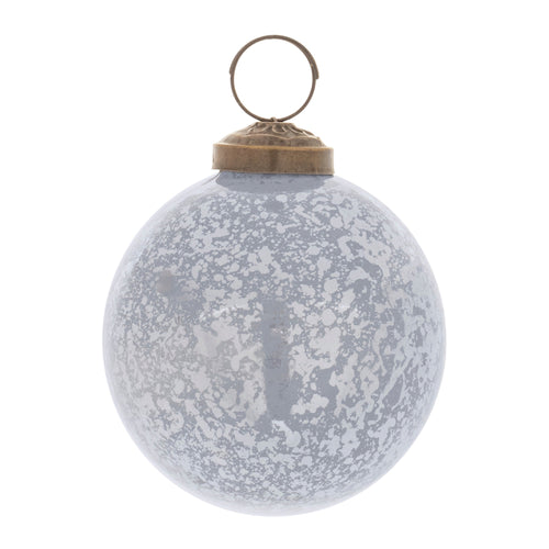 Slate Blue Soda Lime Glass Ball Ornament Set of 6