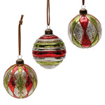 Frosted Sage Glass Ball Ornament Set of 12