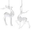 Clear Bubbled Deer Ornament Set of 6