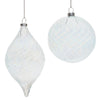 Clear Wavy Glass Ornament Set of 6